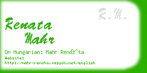 renata mahr business card